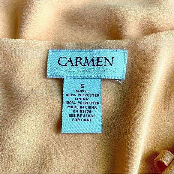 Carmen Marc Valvo Bell Sleeve Blouse Size S - Picture 6 of 8